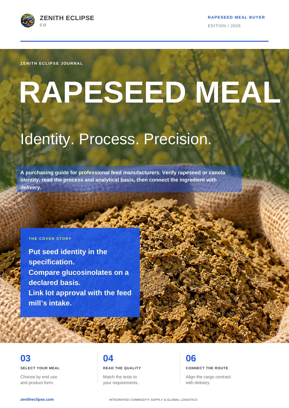Rapeseed Meal: Identity. Process. Precision. magazine cover