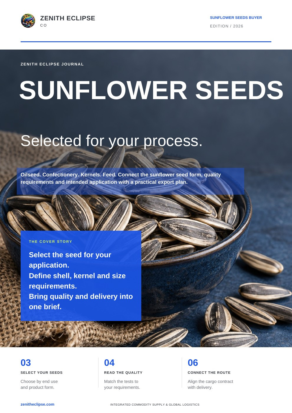 Sunflower Seeds: Selected for Your Process magazine cover