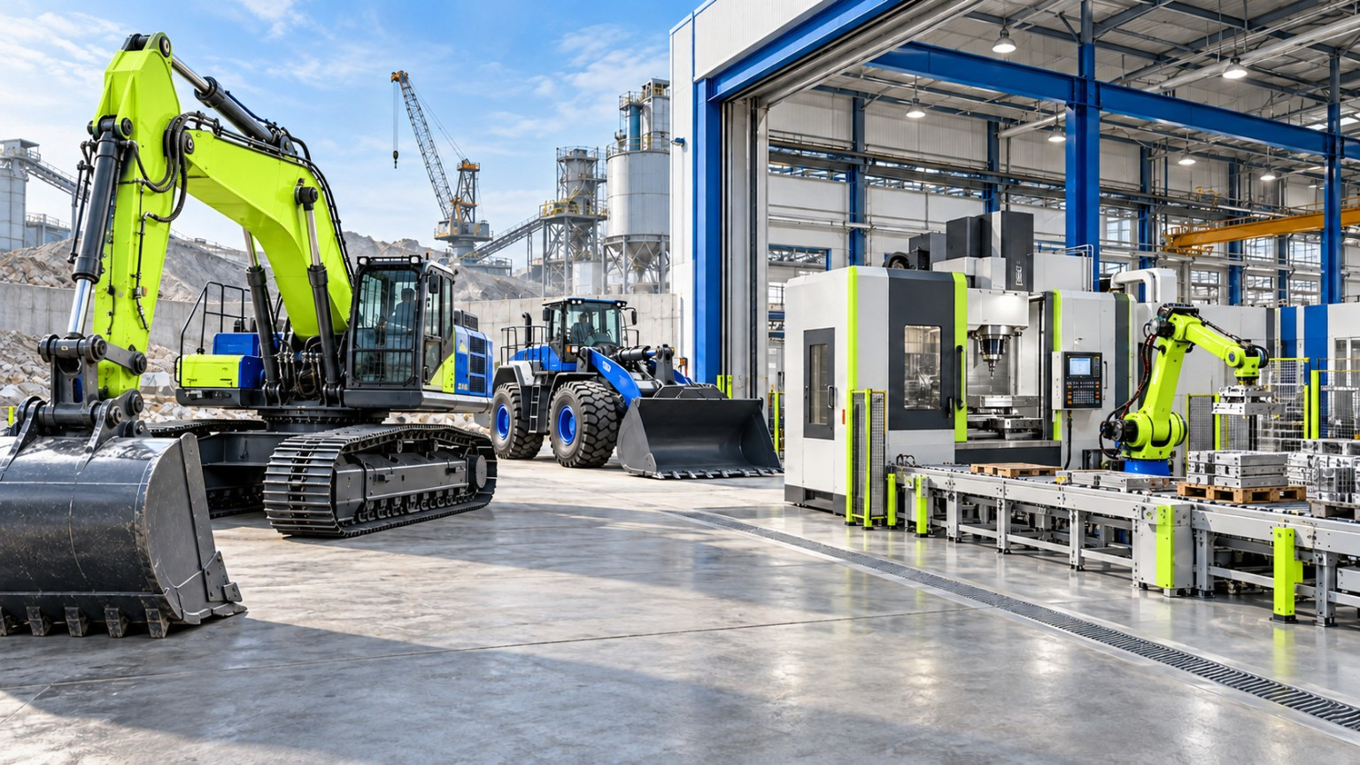 Construction machinery and automated factory equipment