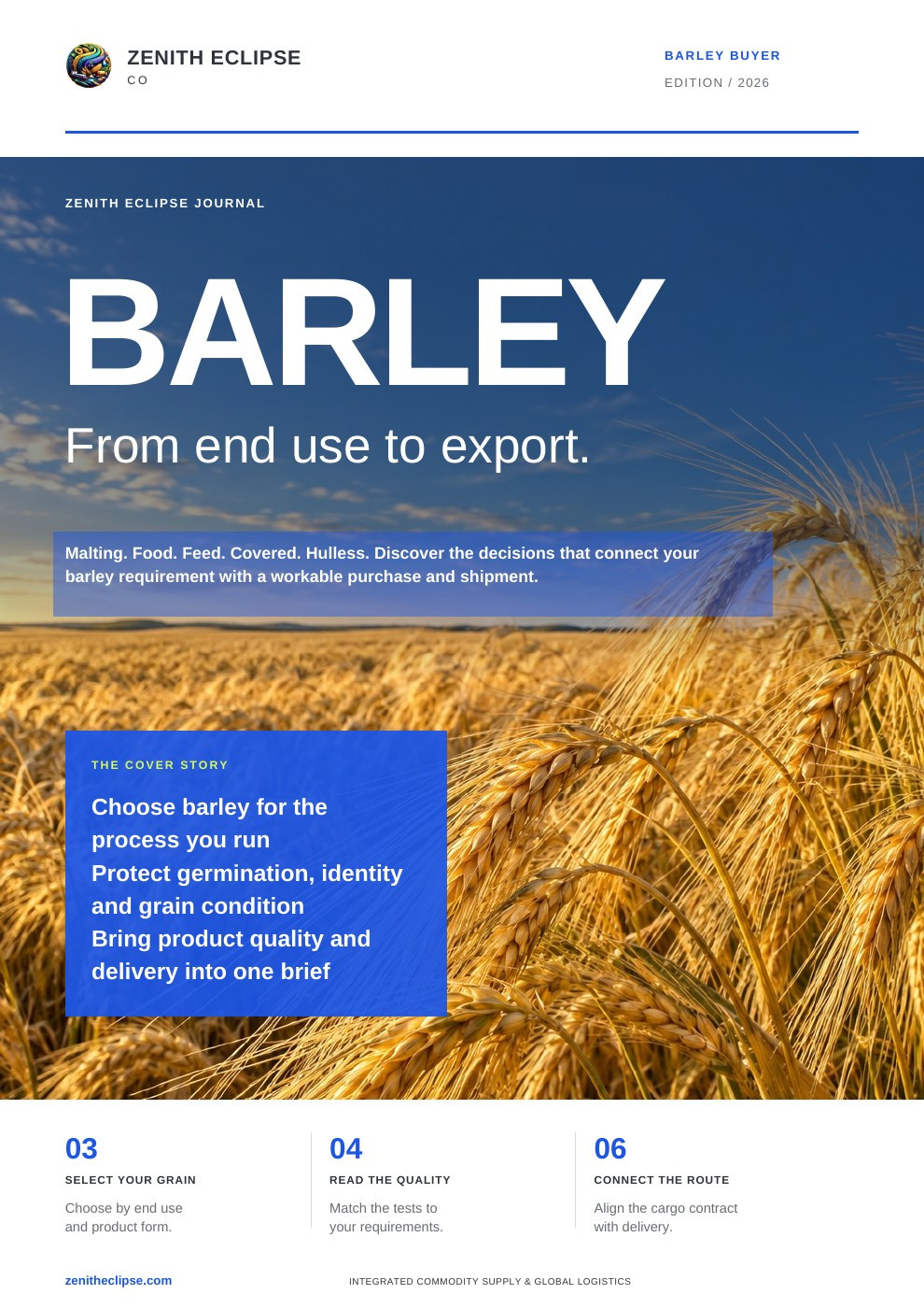 Barley: From End Use to Export magazine cover