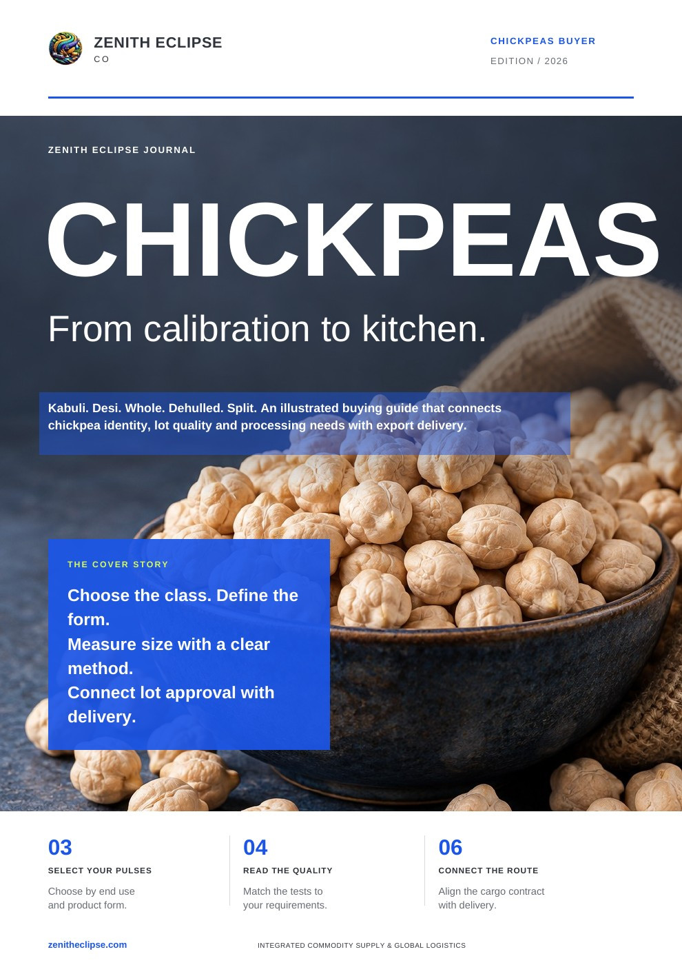 Chickpeas: From Calibration to Kitchen magazine cover