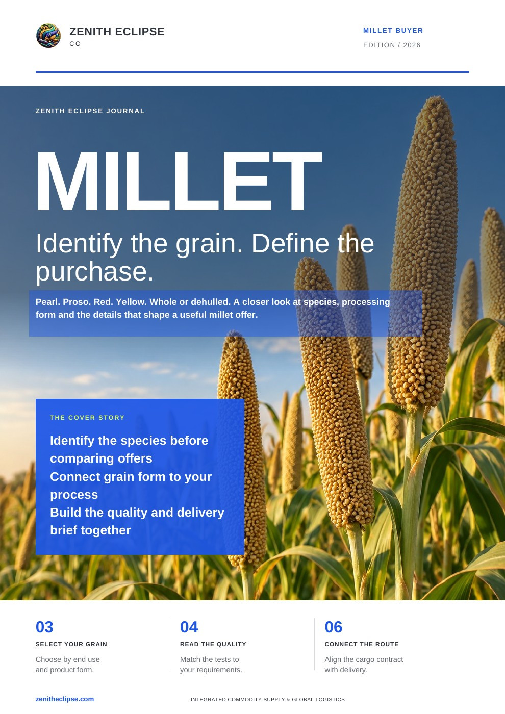 Millet: Identify the Grain. Define the Purchase. magazine cover