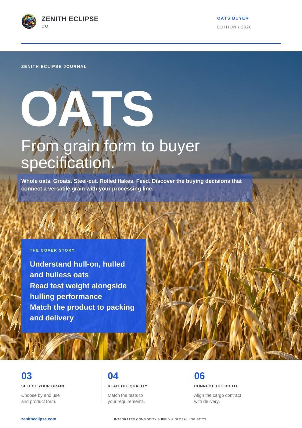 Oats: From Grain Form to Buyer Specification magazine cover