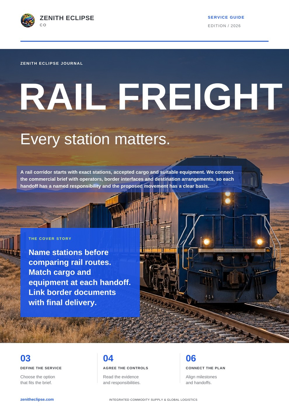 Rail Freight: Every Station Matters. magazine cover