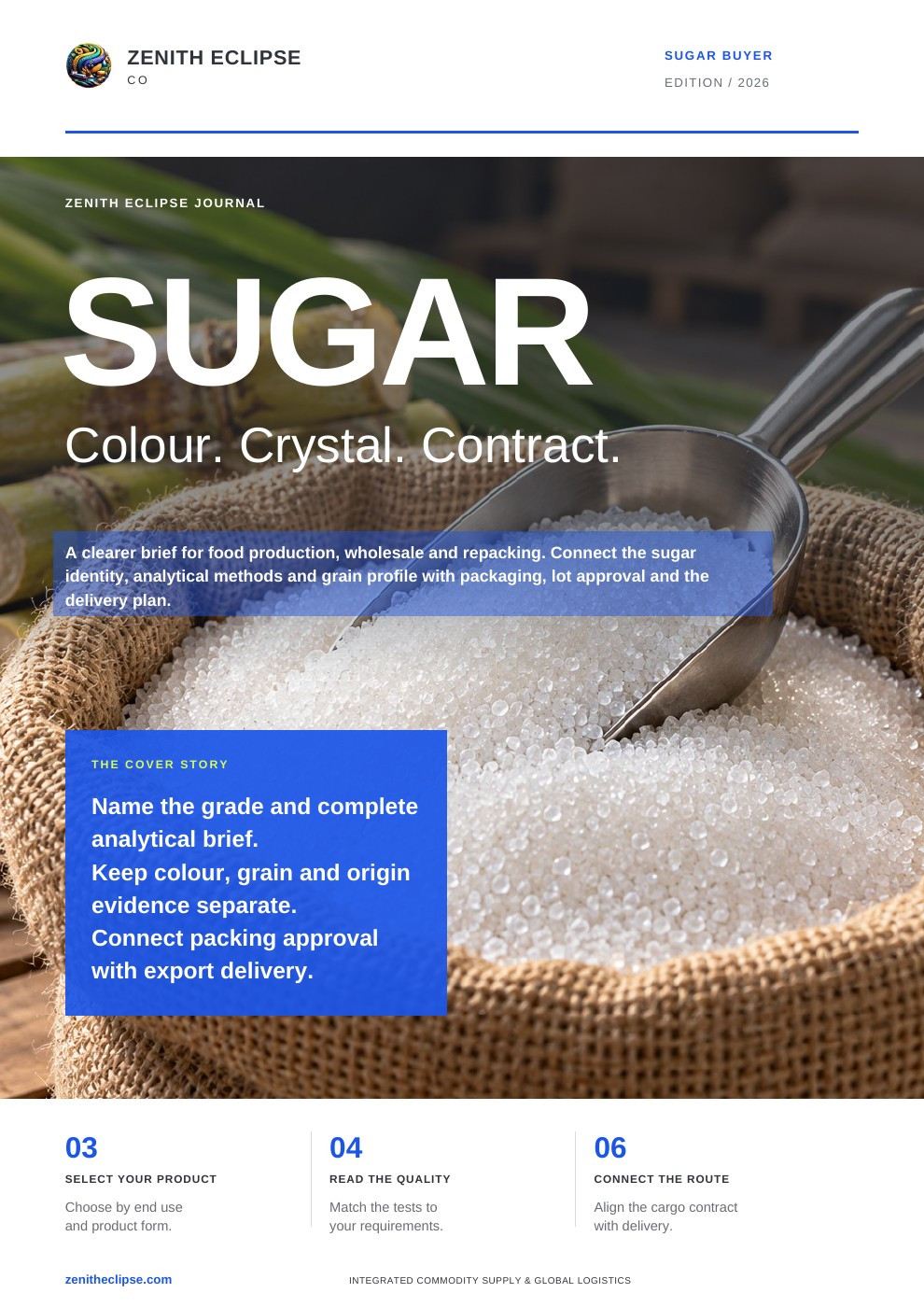 Sugar: Colour, Crystal and Contract. magazine cover