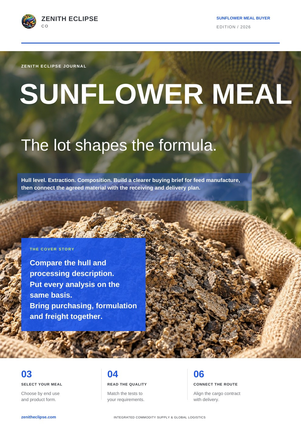 Sunflower Meal: The Lot Shapes the Formula. magazine cover