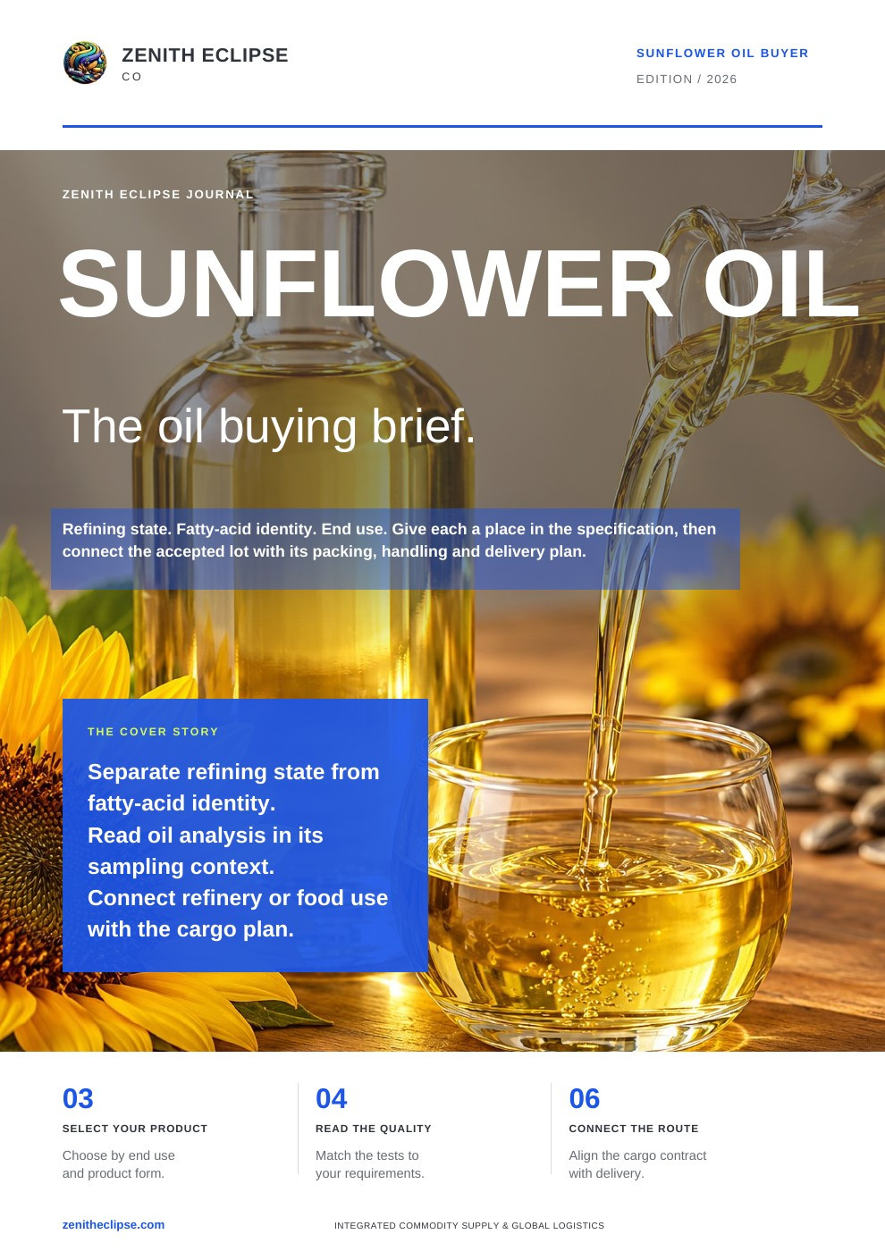 Sunflower Oil: The Oil Buying Brief. magazine cover
